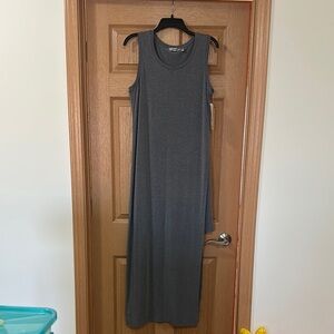 Athleta Gray Sleeveless Maxi Dress